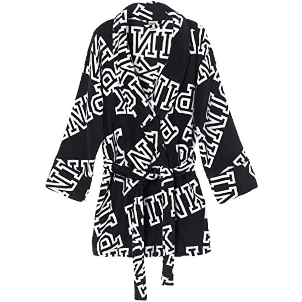 PINK Victoria's Secret Womens XS/S Black Font Prin